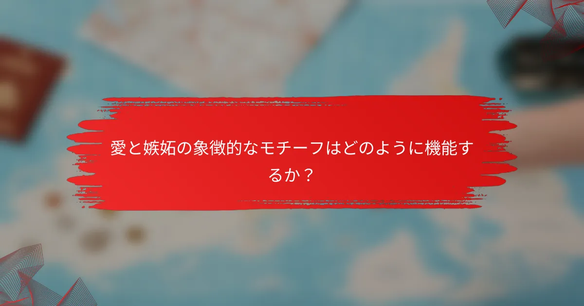 愛と嫉妬の象徴的なモチーフはどのように機能するか？
