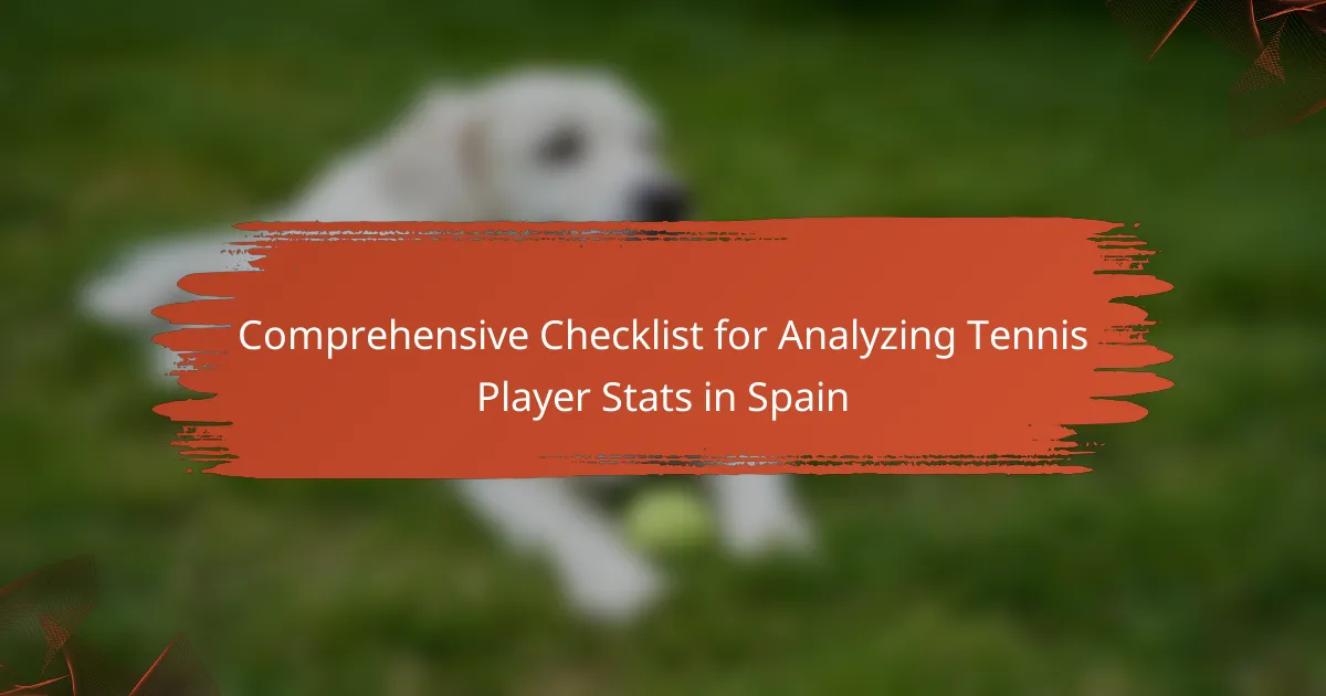 Comprehensive Checklist for Analyzing Tennis Player Stats in Spain
