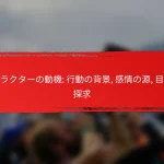 キャラクターの動機: 行動の背景, 感情の源, 目的の探求