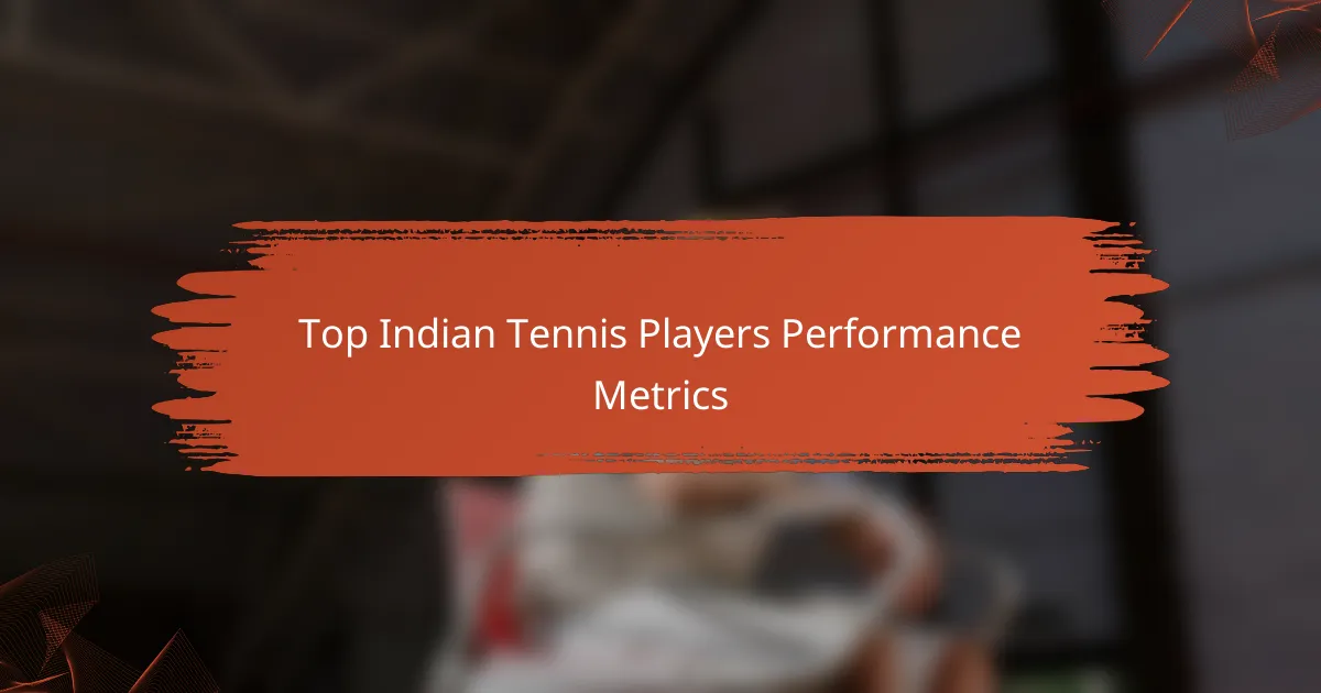 Top Indian Tennis Players Performance Metrics