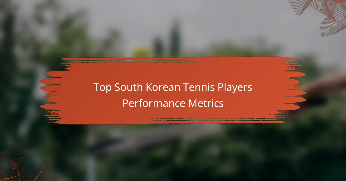 Top South Korean Tennis Players Performance Metrics