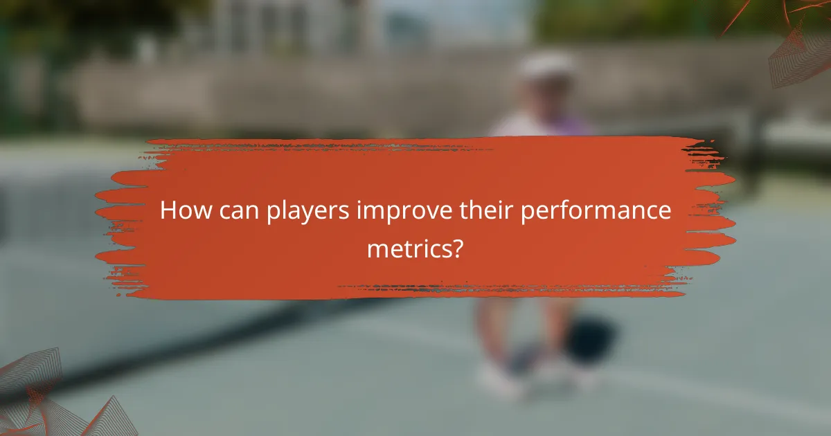 How can players improve their performance metrics?