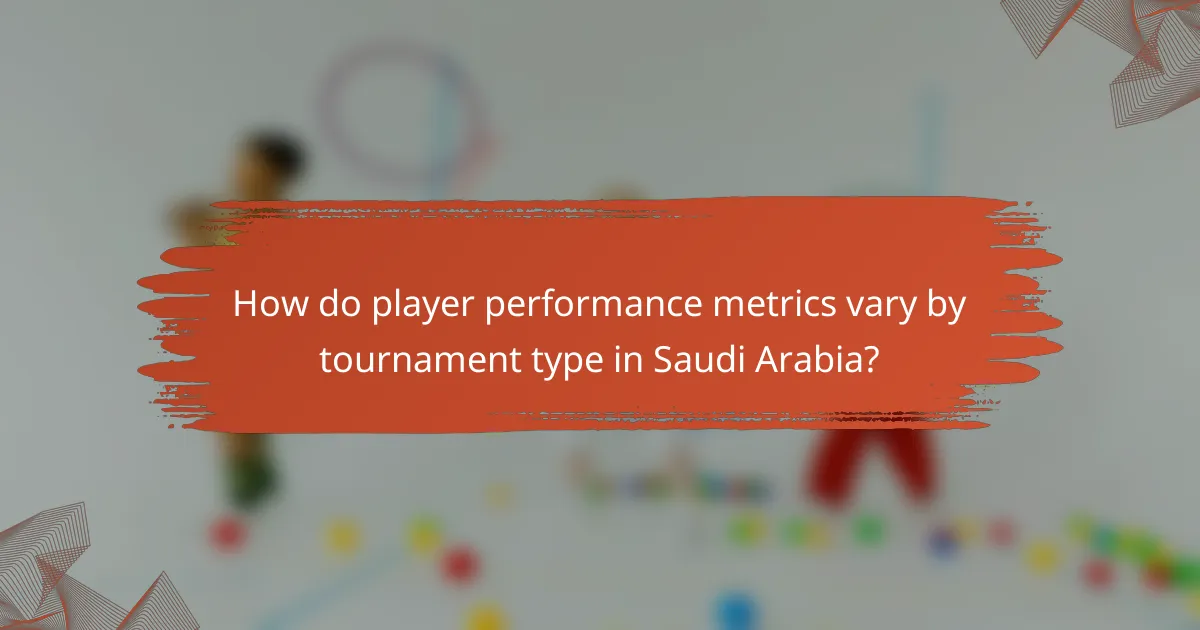 How do player performance metrics vary by tournament type in Saudi Arabia?