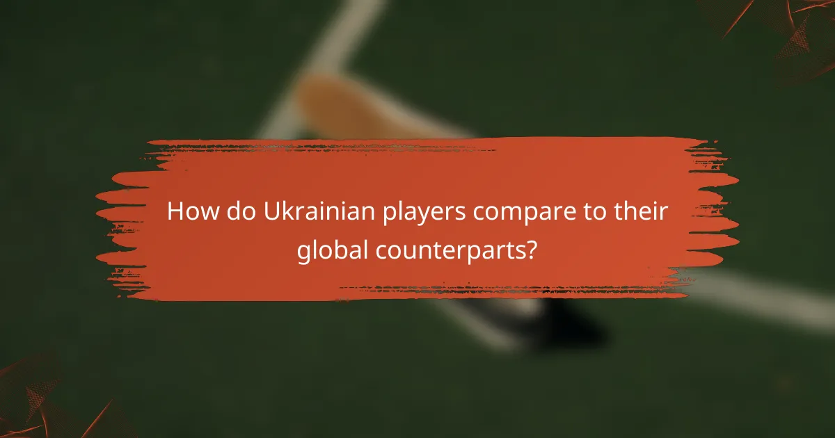 How do Ukrainian players compare to their global counterparts?