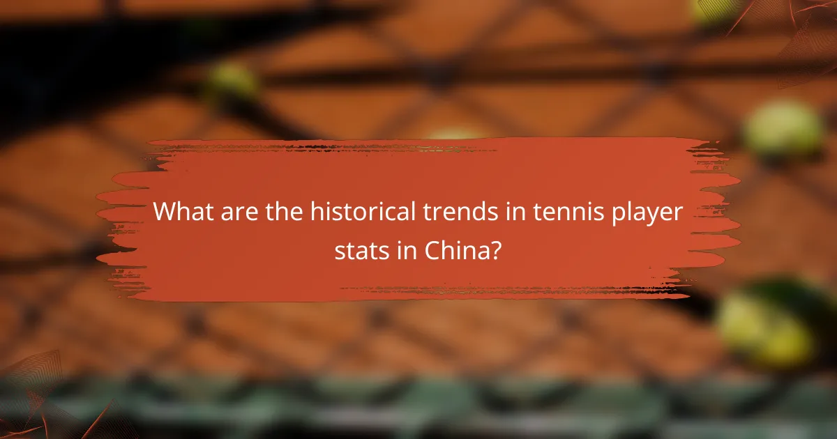 What are the historical trends in tennis player stats in China?