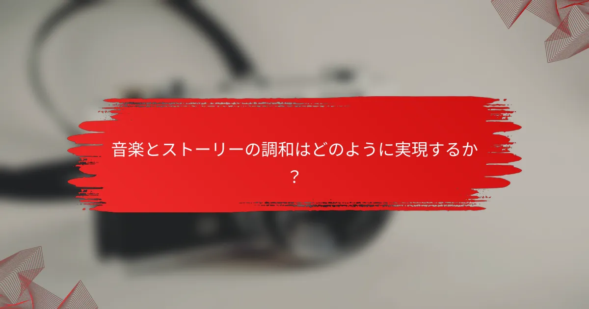 音楽とストーリーの調和はどのように実現するか？